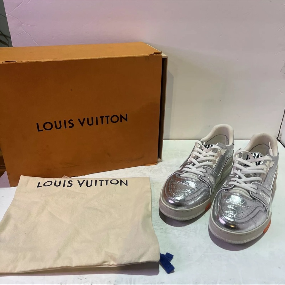 Louis Vuitton Silver Trainers Size 7.5